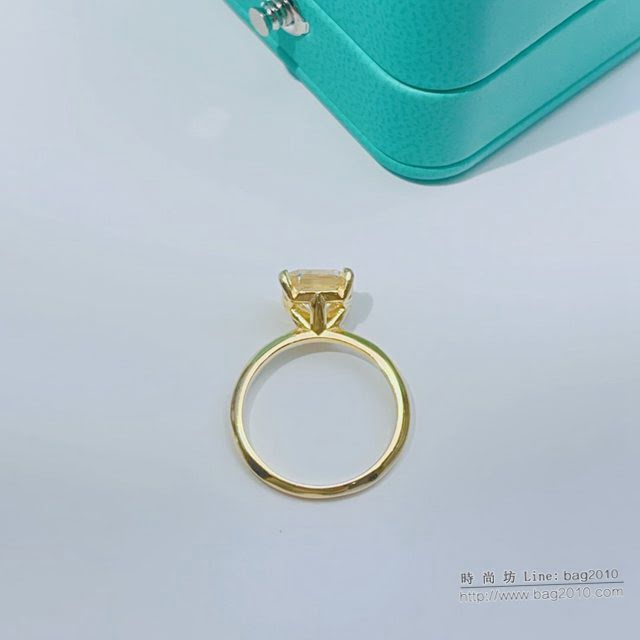 Tiffany純銀飾品 蒂芙尼女士專櫃爆款四爪鑲嵌方鑽戒指  zgt1719